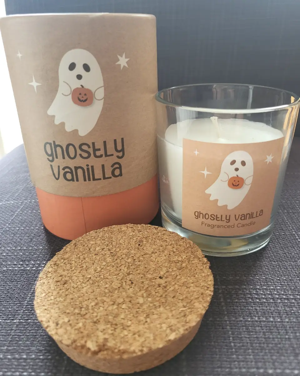 Ghostly Vanilla Scented Halloween Candle