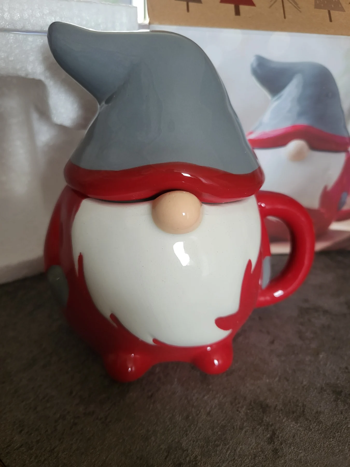 Ceramic Gnome Mug with Lid
