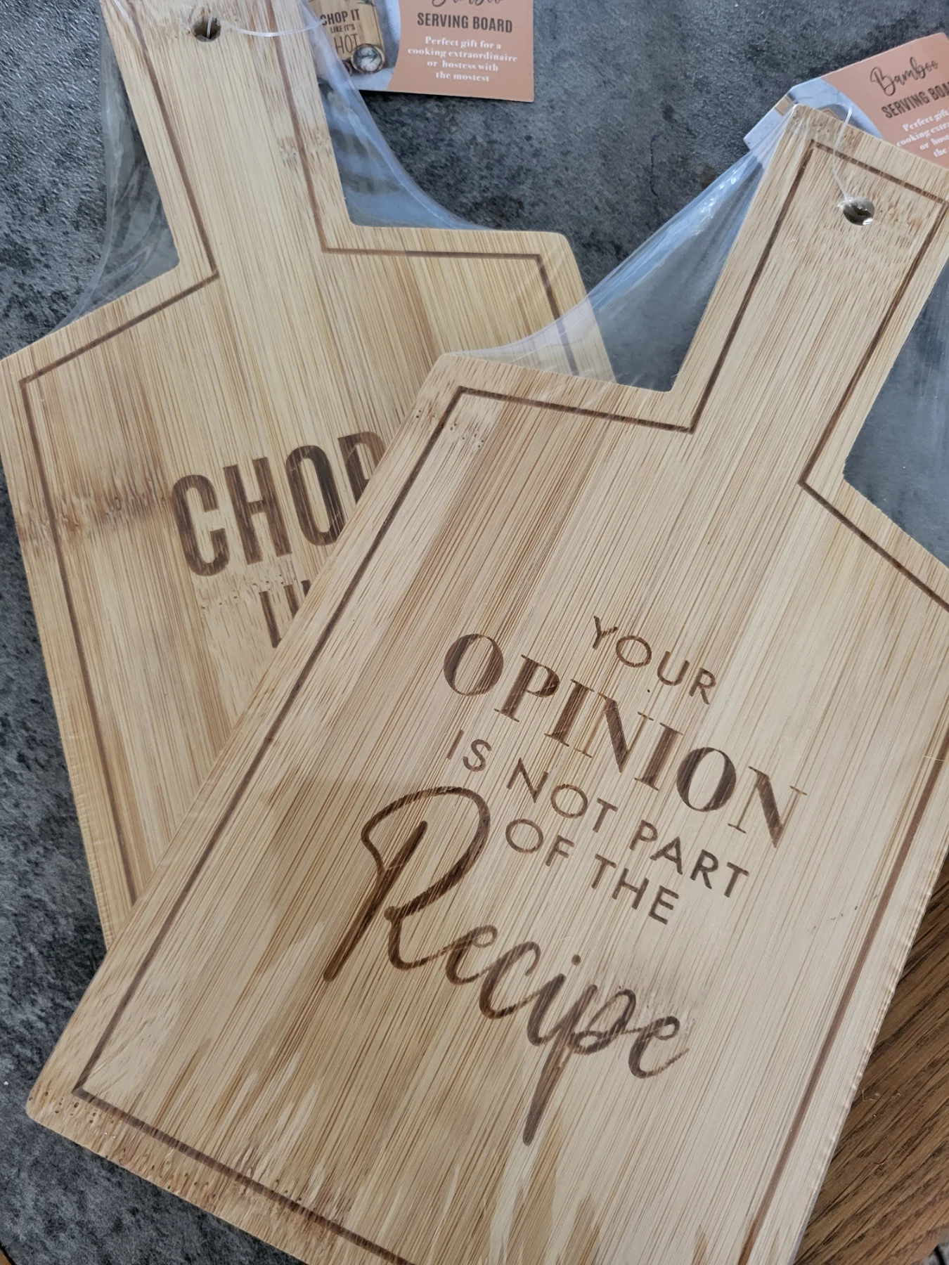 Wooden serving boards x 2