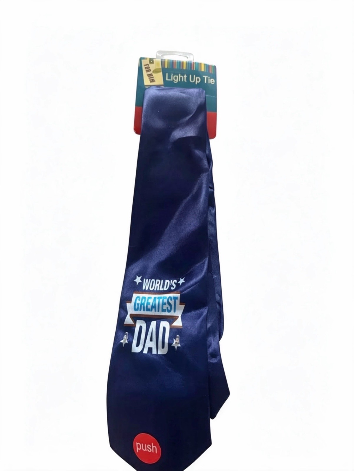 Men’s Novelty Light Up Tie – "World's Greatest Dad" | Perfect Gift