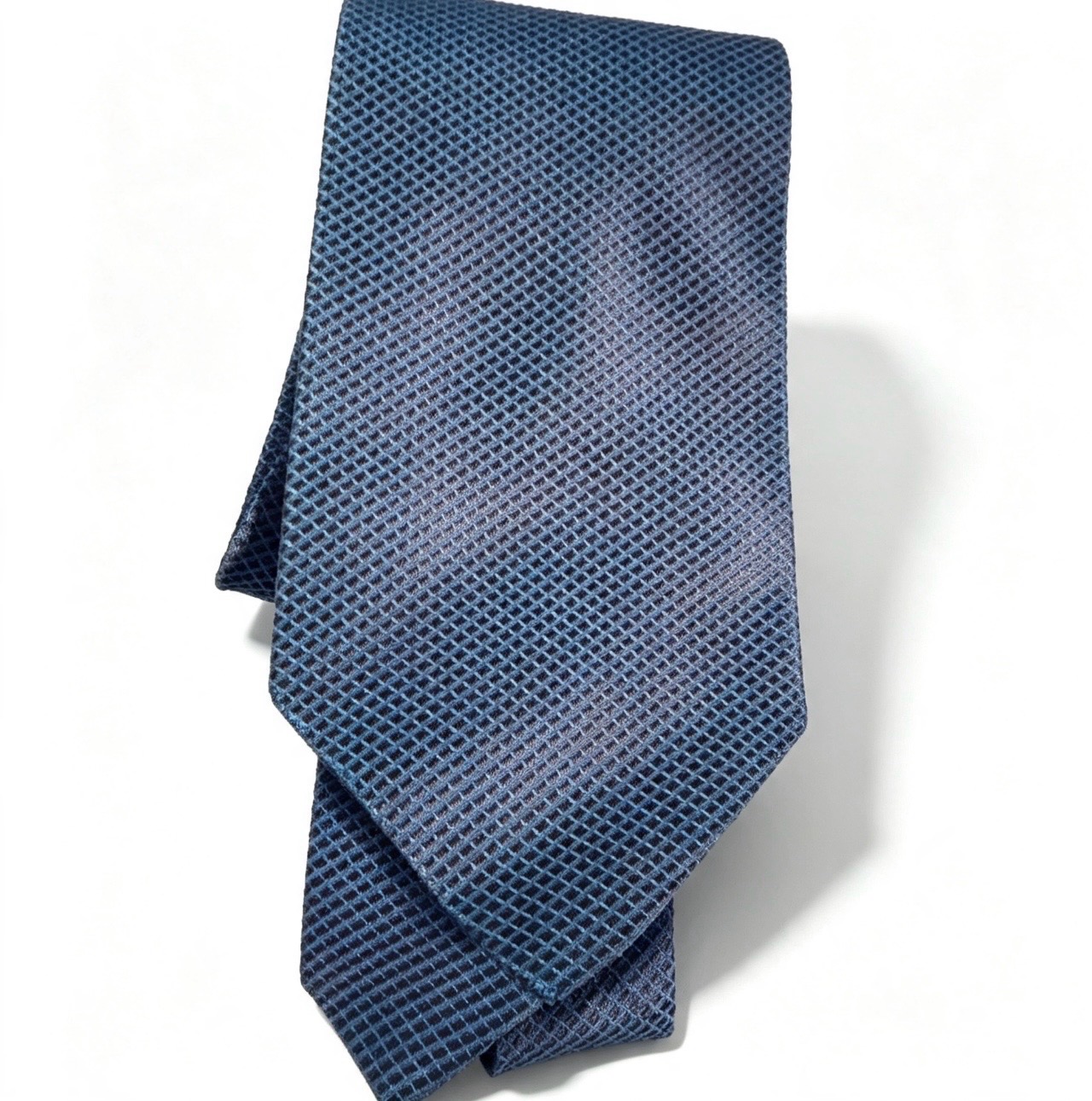 Benjamin James Silk Tie Blue Textured Pattern Men’s Formal
