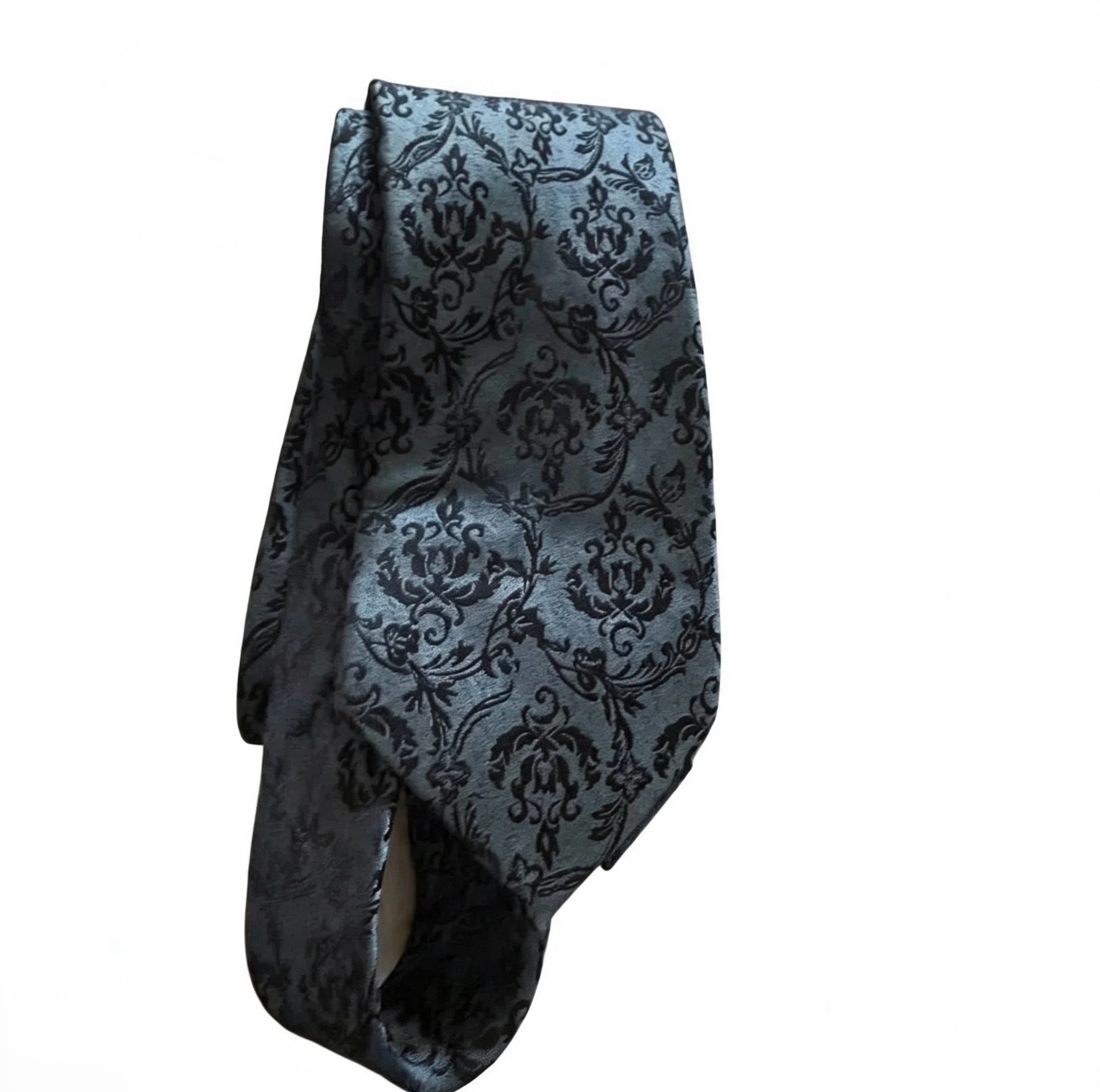 Next 100% Silk Tie – Ornate Floral Scroll Design