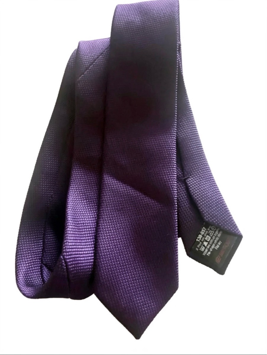 Men’s Next Purple Textured Tie | Classic Formal Wear