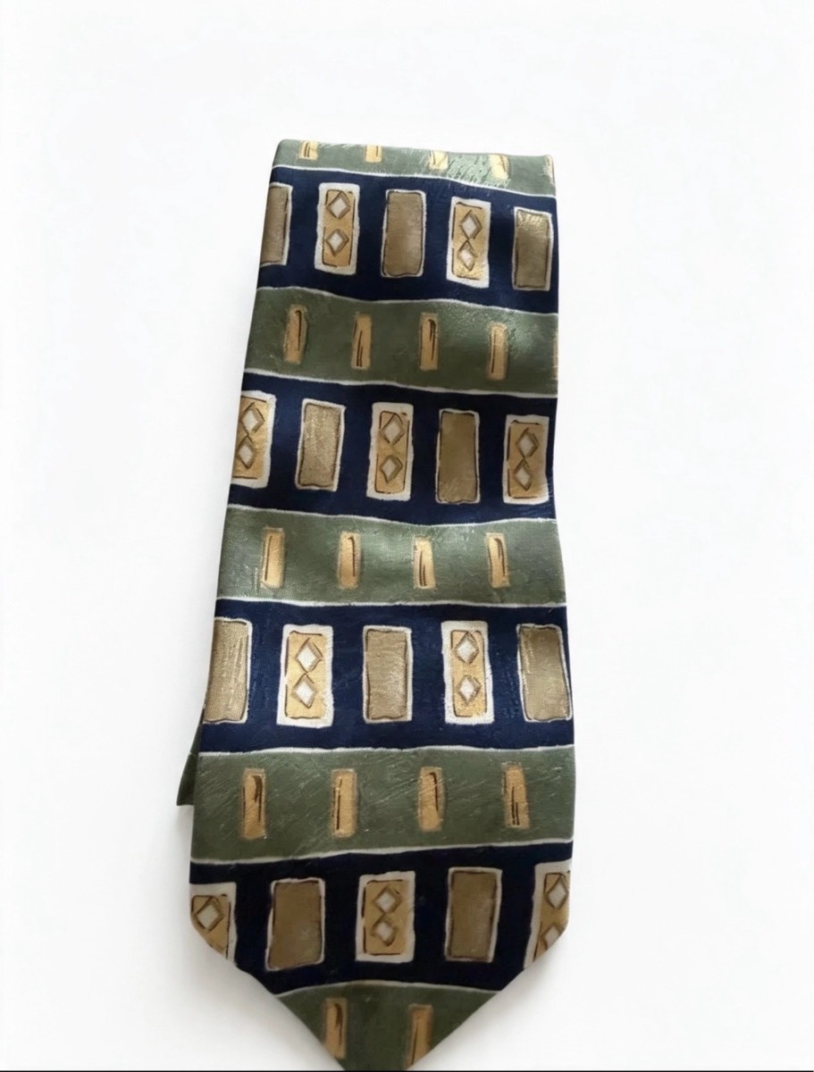 Classic Debenhams Patterned Tie – Multicoloured Retro Style