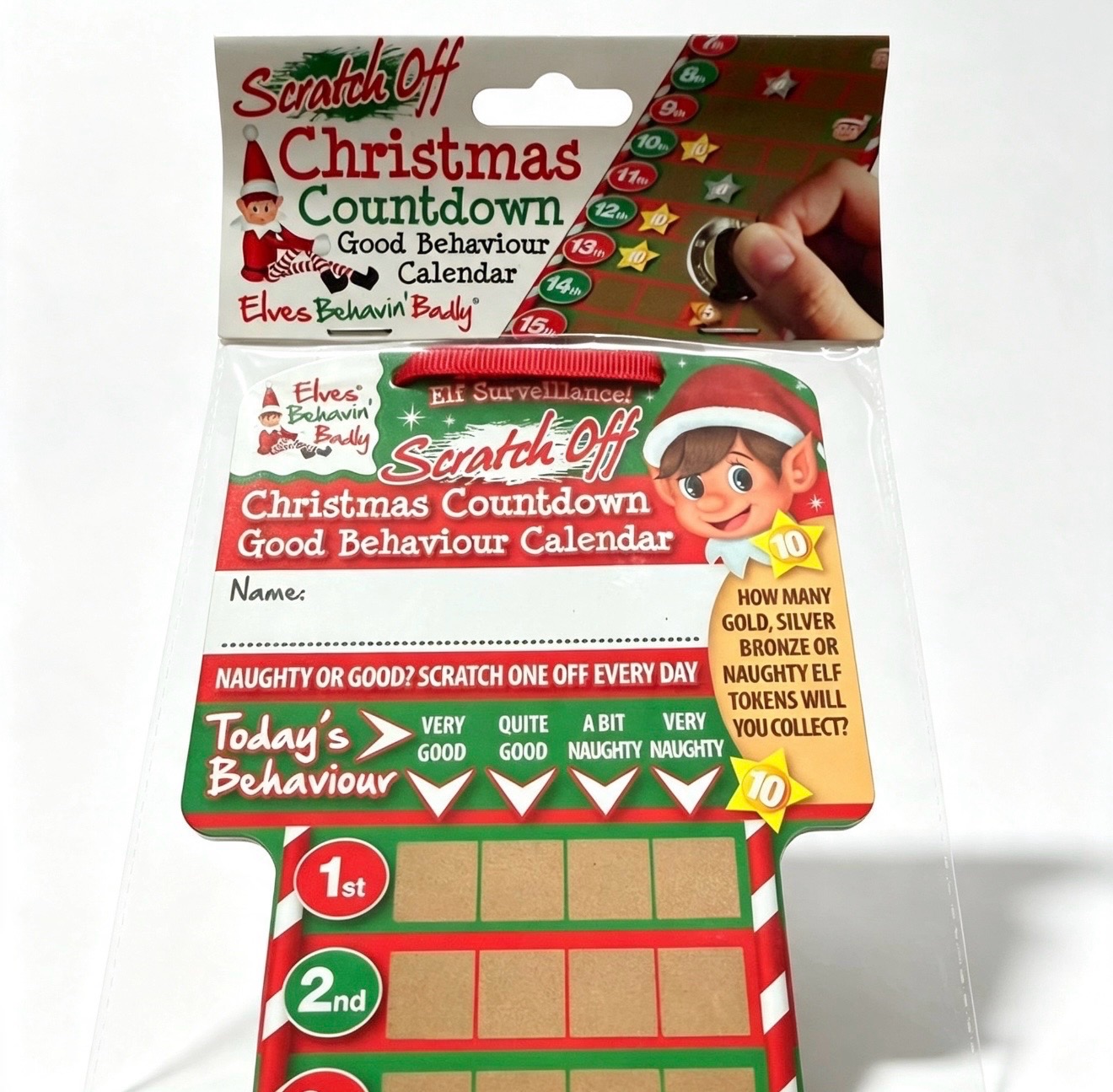 Elves Behavin' Badly Scratch Off Christmas Countdown — Good Behaviour Advent Calendar