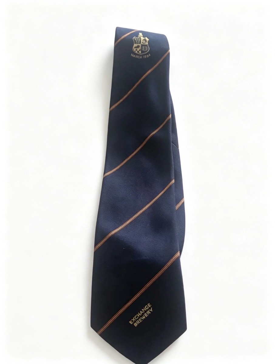 Men’s Polyester Tie – Exchange Brewery March 1994 Crest