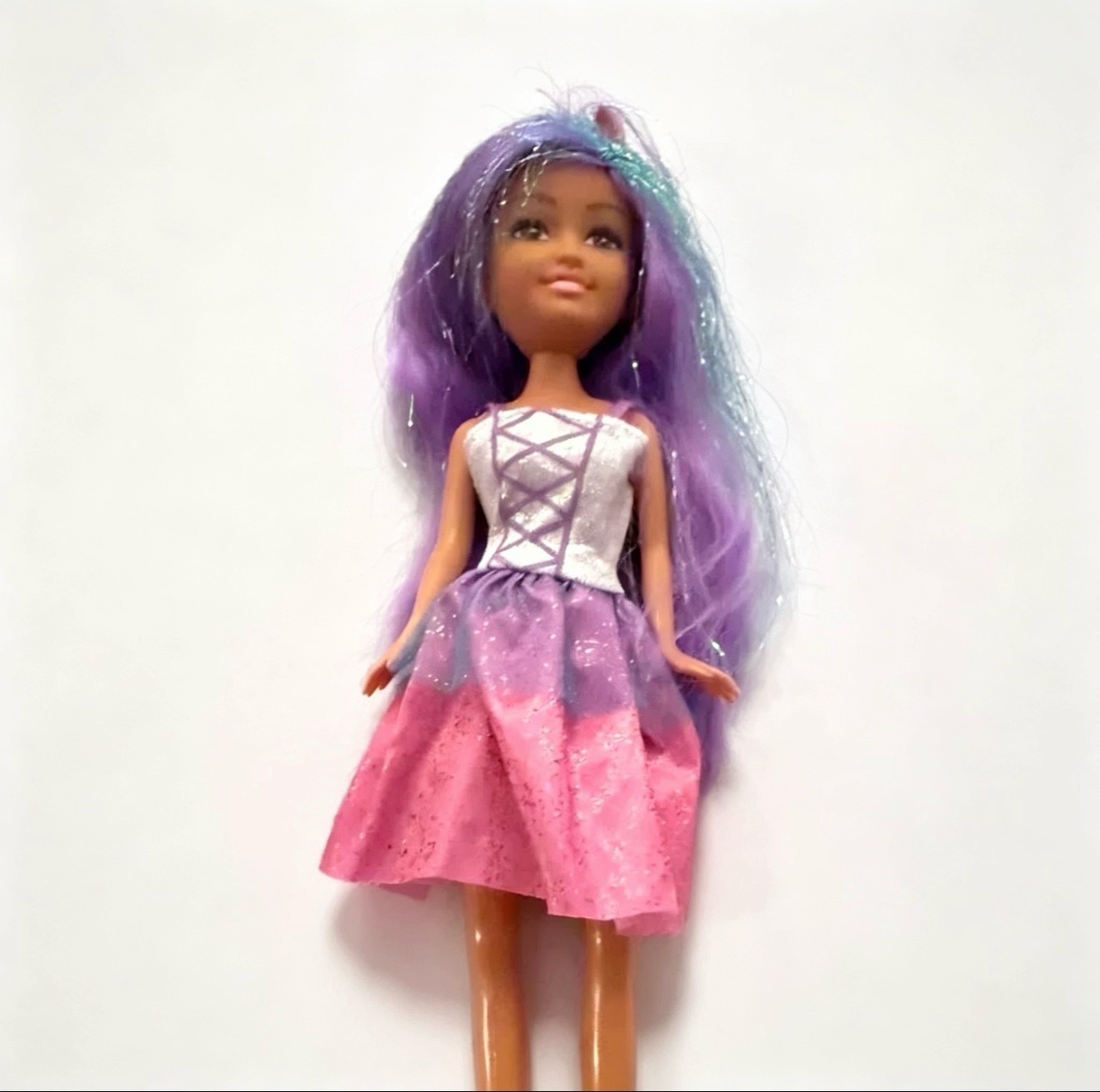 Rainbow Princess Barbie Doll | Glitter Hair & Outfit