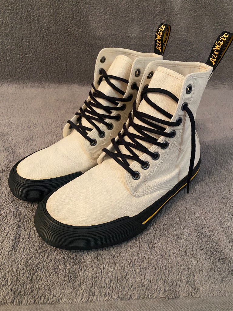 Dr martens canvas lace up ankle boots size 5