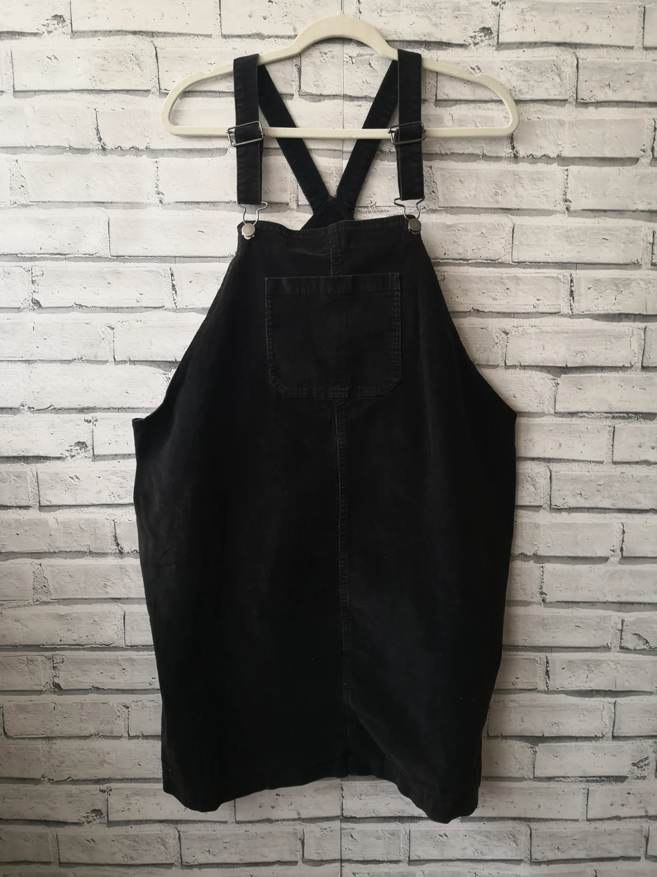 TU Woman Cotton Black Pinafore Dress Soft Feel with Pockets Size 22 (DS03)