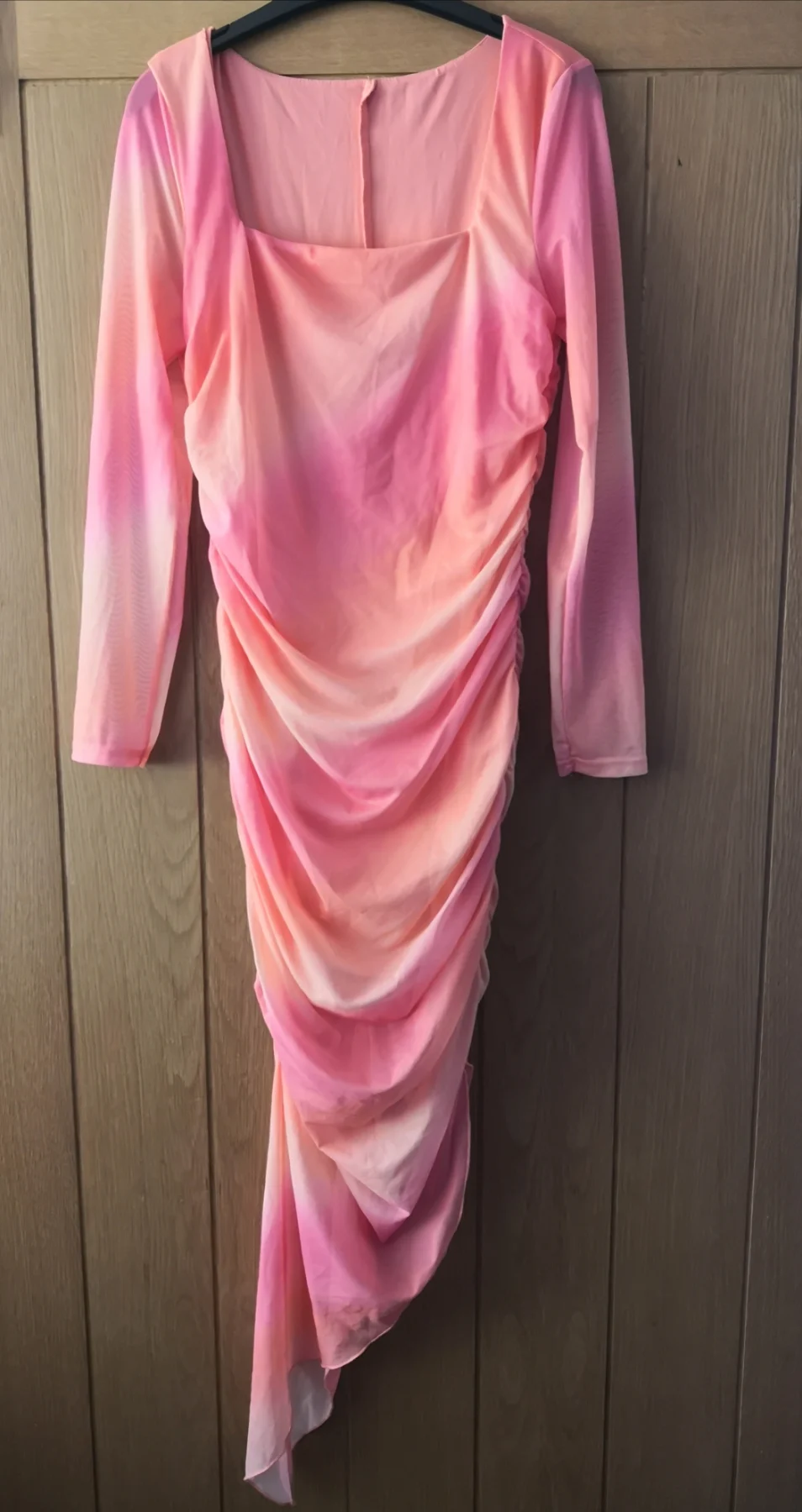 Shein Women's Party Dress Pink Apricot Long Size L Lined (LW01)