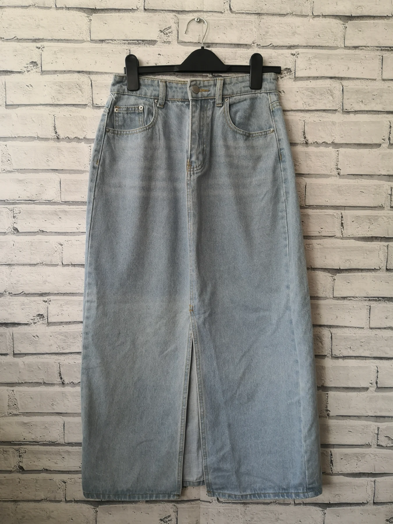 Shein Women's Cotton Demin Long Skirt Light Blue Size S (SC03)
