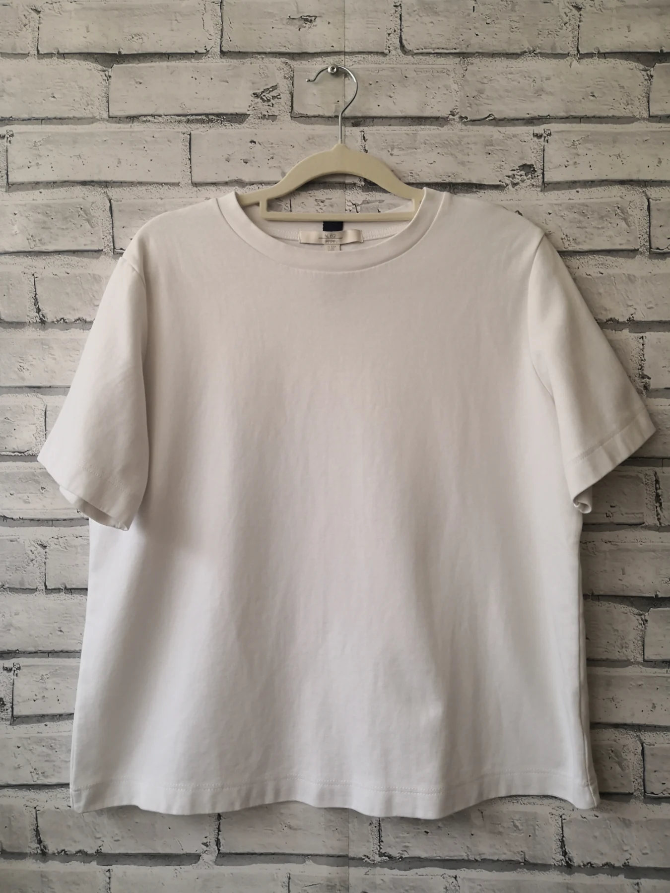 Next Women's Plain White T-shirt Crew Neck Short Sleeved Cotton Size 10P (VS03)