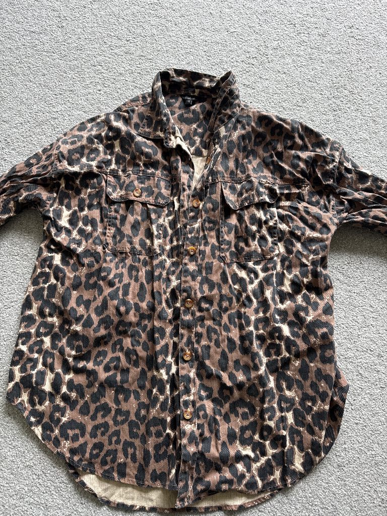 Size 12 Next Maternity Leopard Print Shirt