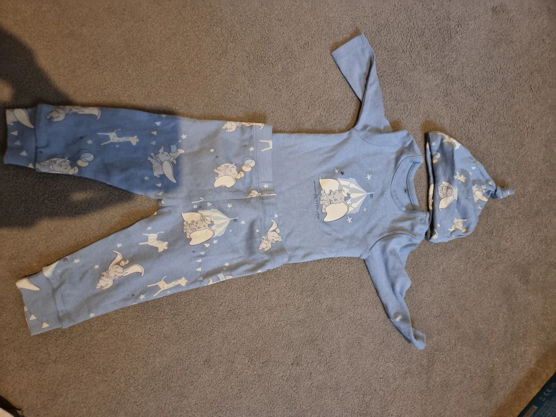 Baby boy 3 piece set washed never worn 9-3 month