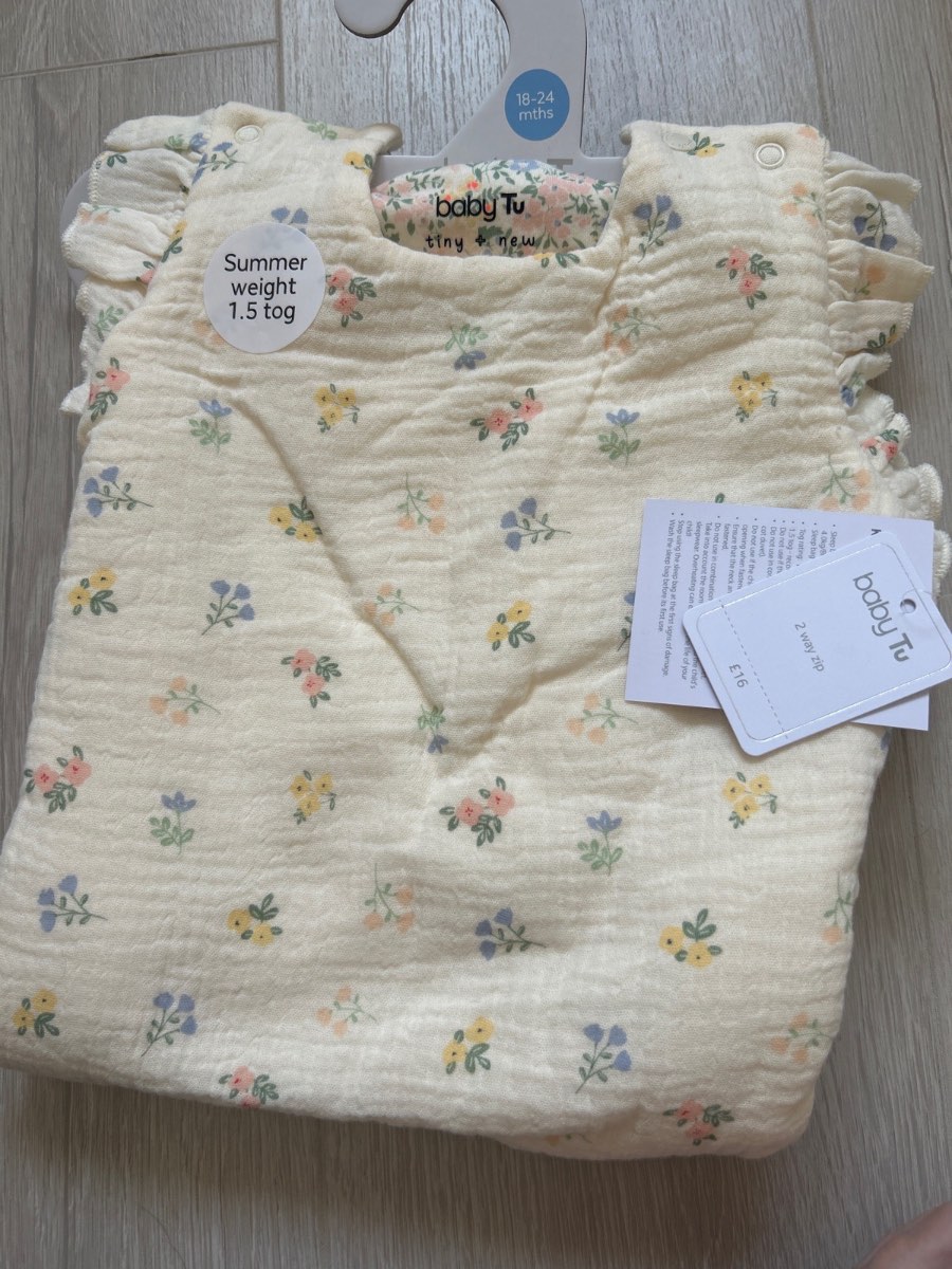 Baby Tu 1.5 Tog Summer Floral Baby Sleeping Bag Sleepsack 18-24 Months