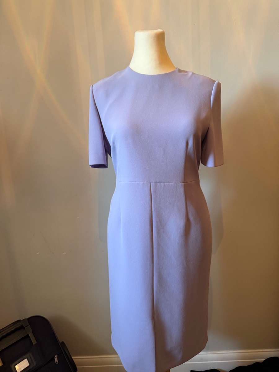 Viyella Lilac Short Sleeve Pencil Dress – UK 10