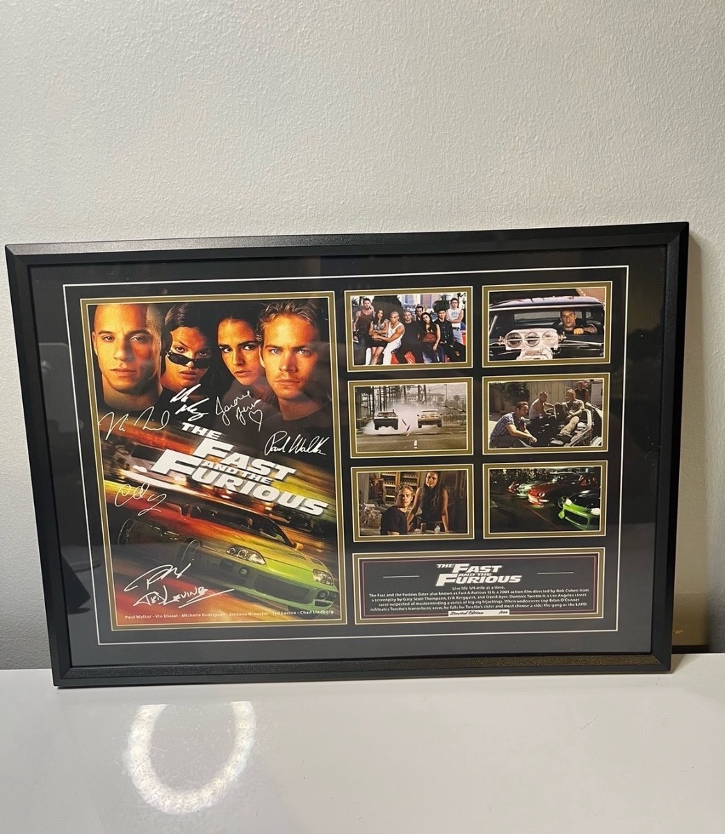 Fast and Furious Framed Art A4