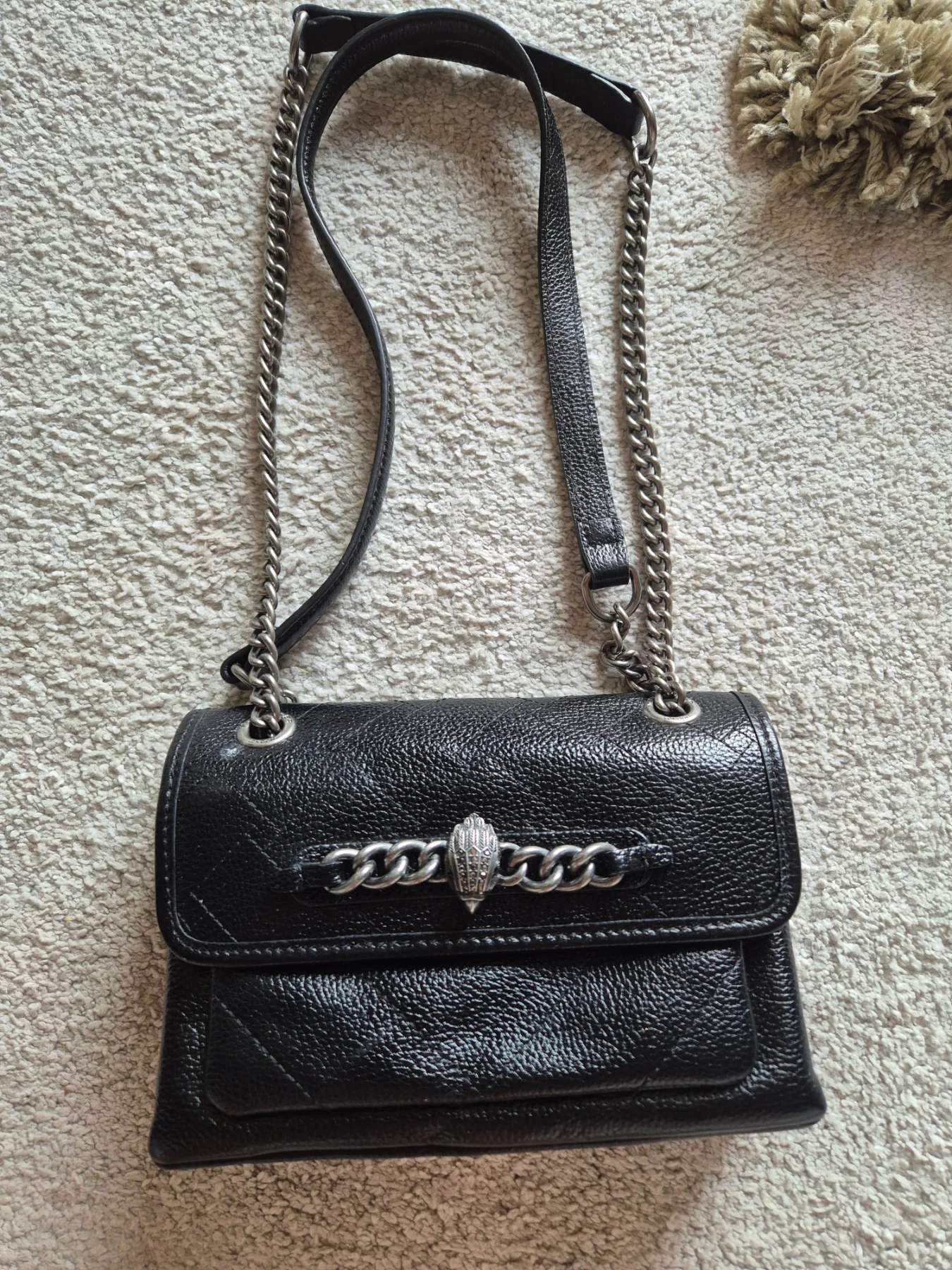 Kurt geiger black leather handbag very good condition