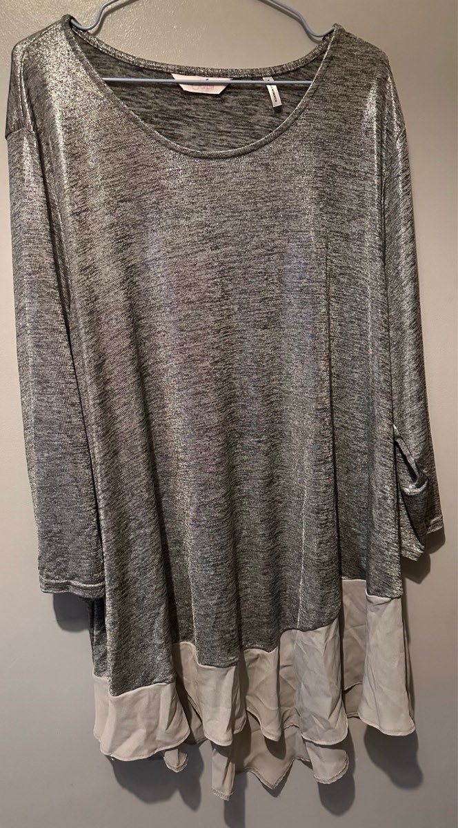 Julipa Silver Shimmer Tunic Top – UK 30