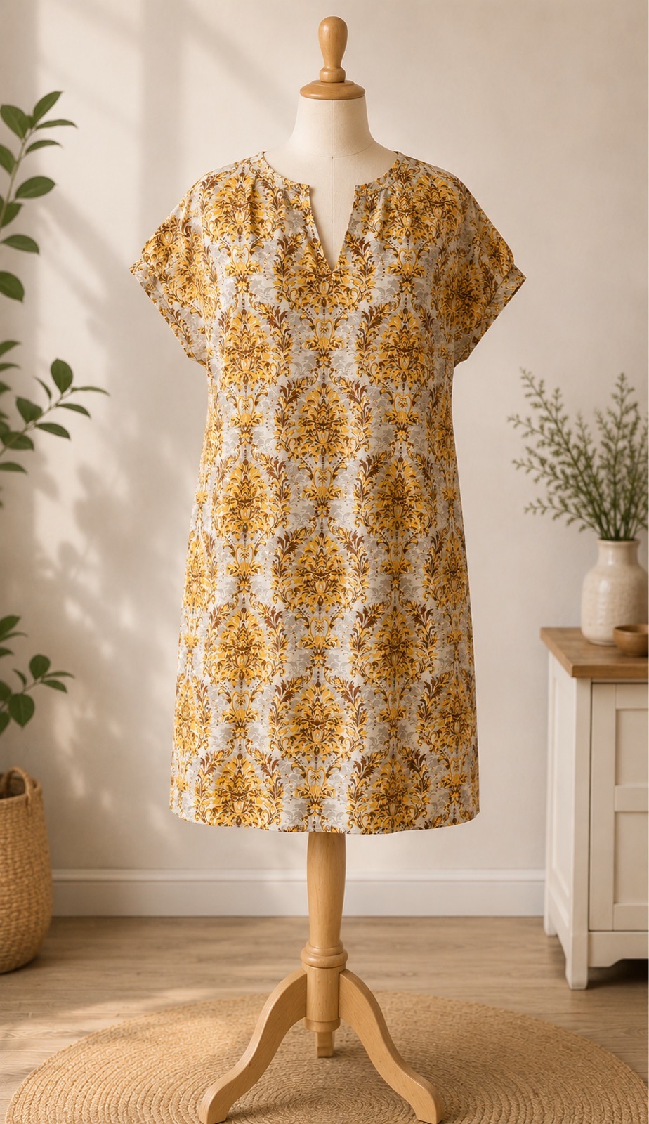 SHEIN Ornate Baroque Print Dress – XL – NWOT