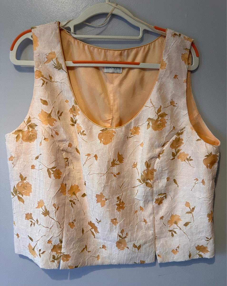 Roman Originals Floral Textured Sleeveless Top – Size 20 🌸✨