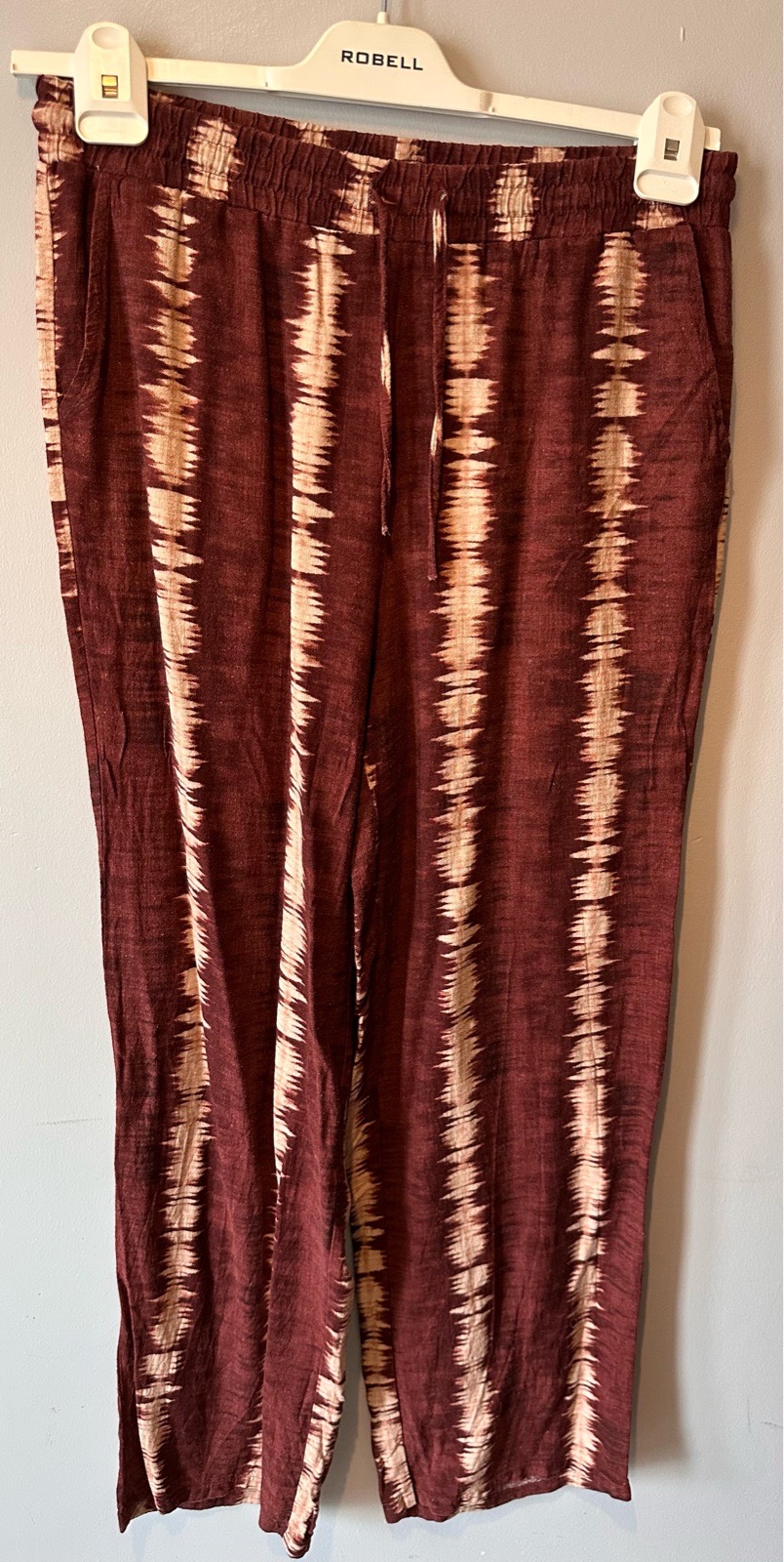 Primark Cares Tie Dye Wide Leg Trousers – Brown & Cream – Size M – NWOT