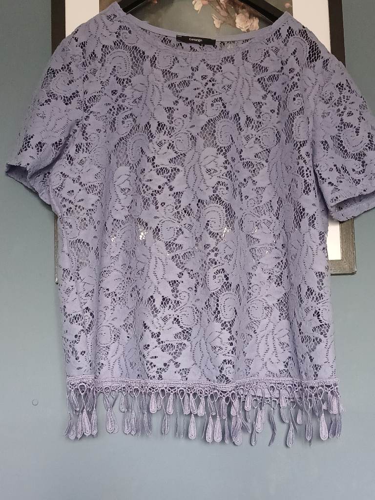 Blue lace top George