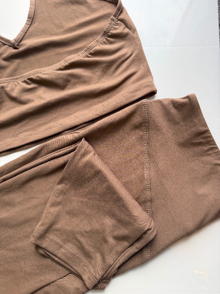 Women’s Matching Lounge Set – Brown – Size M