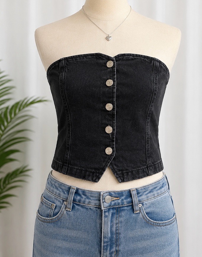 Ladies ASOS black corset topsize 8
