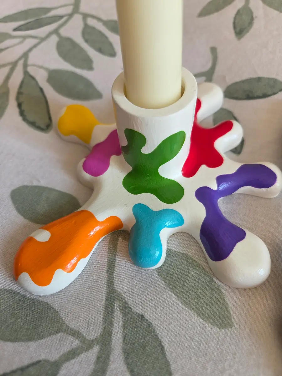 Multiple coloured candle holder