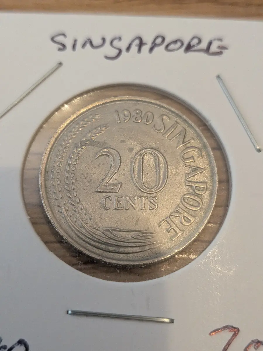 1980 - Singapore - 20 cents coin