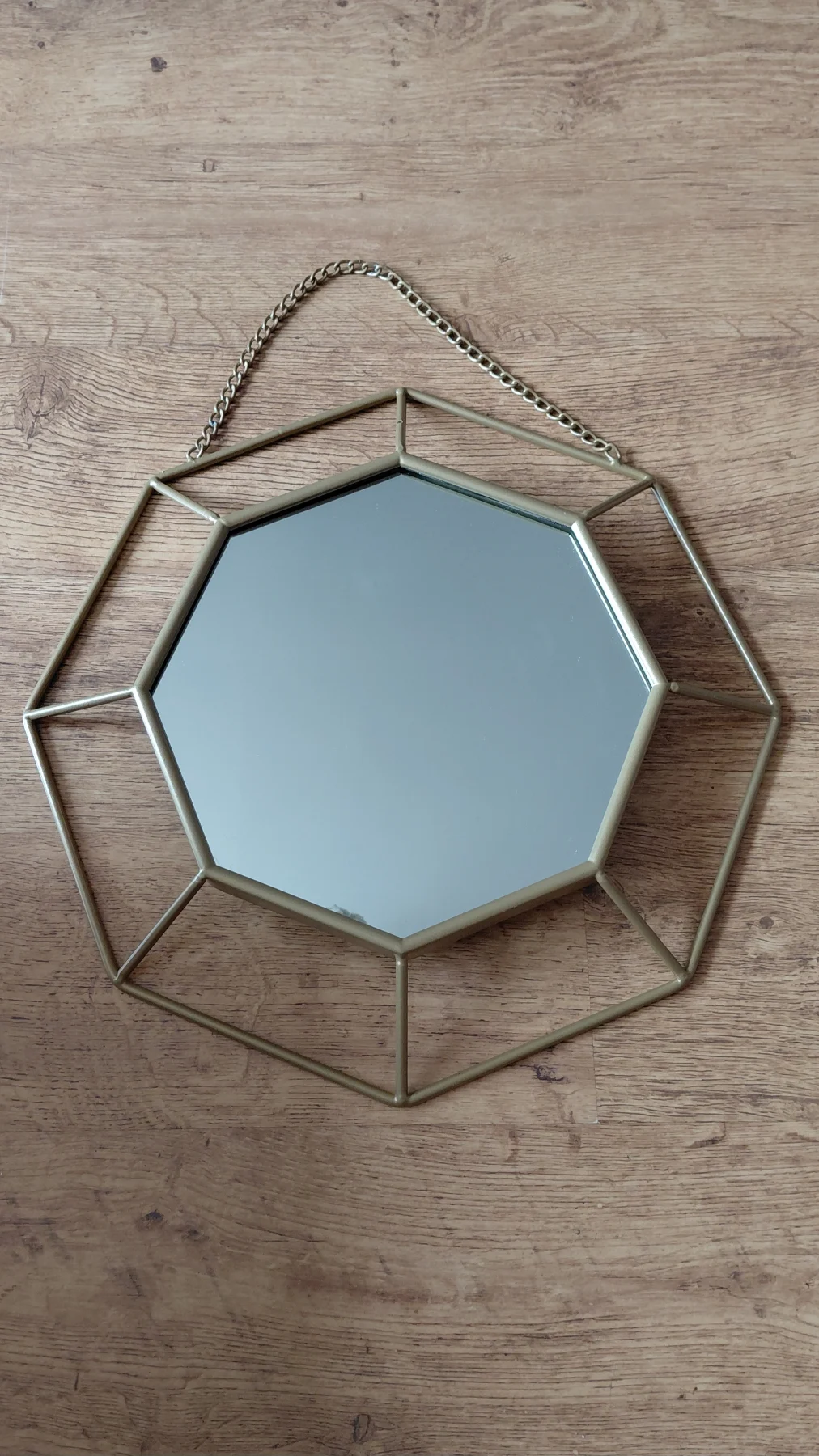 Next Mini Deco Facet Geometric Gold Wall Mirror (40cm)