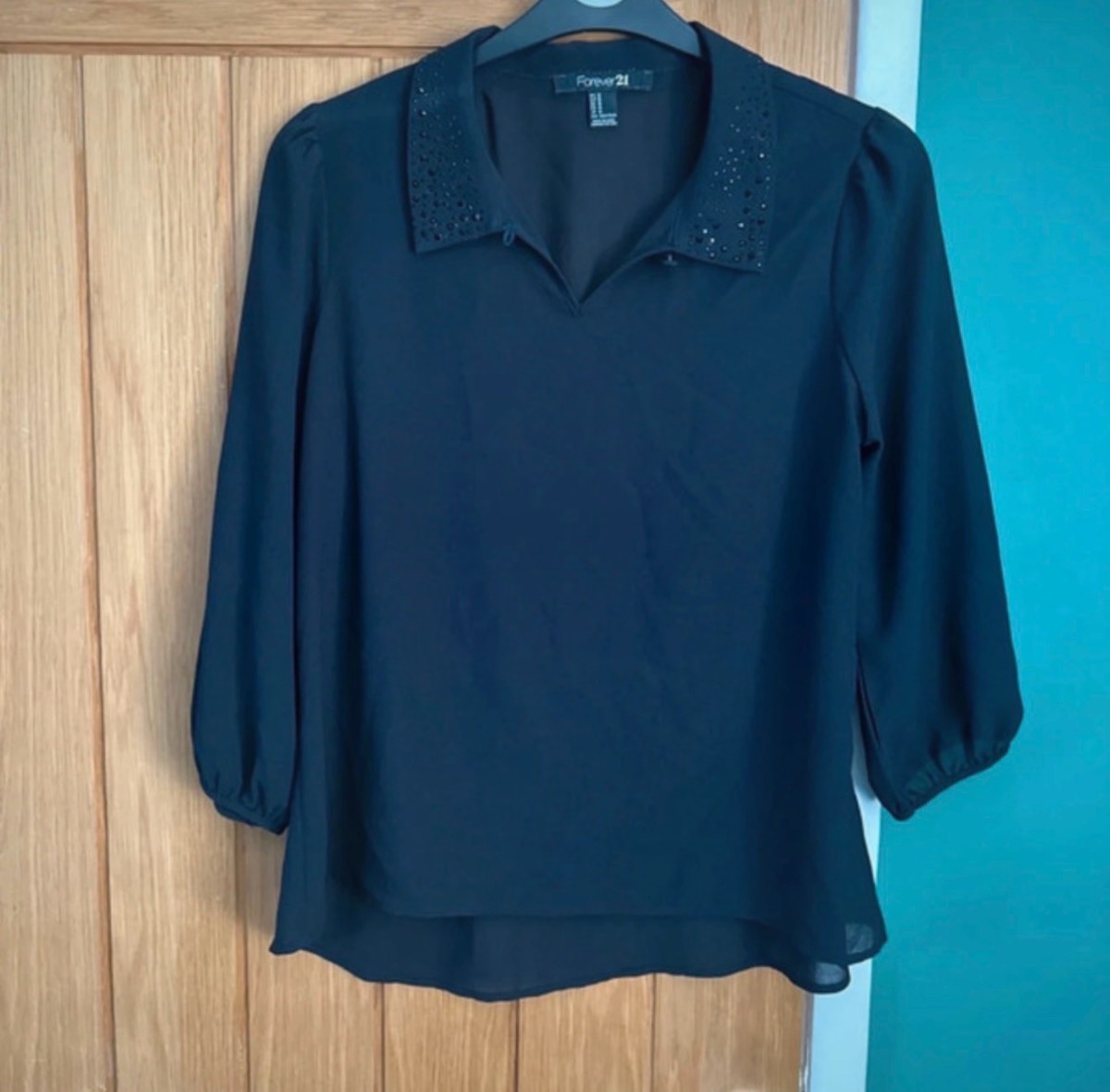 Forever 21 black blouse size med