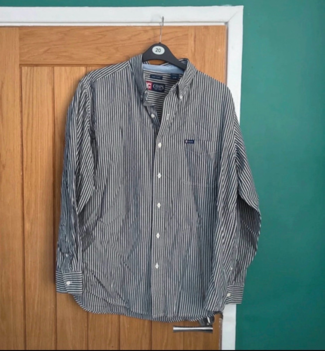 Chaps striped shirt size large