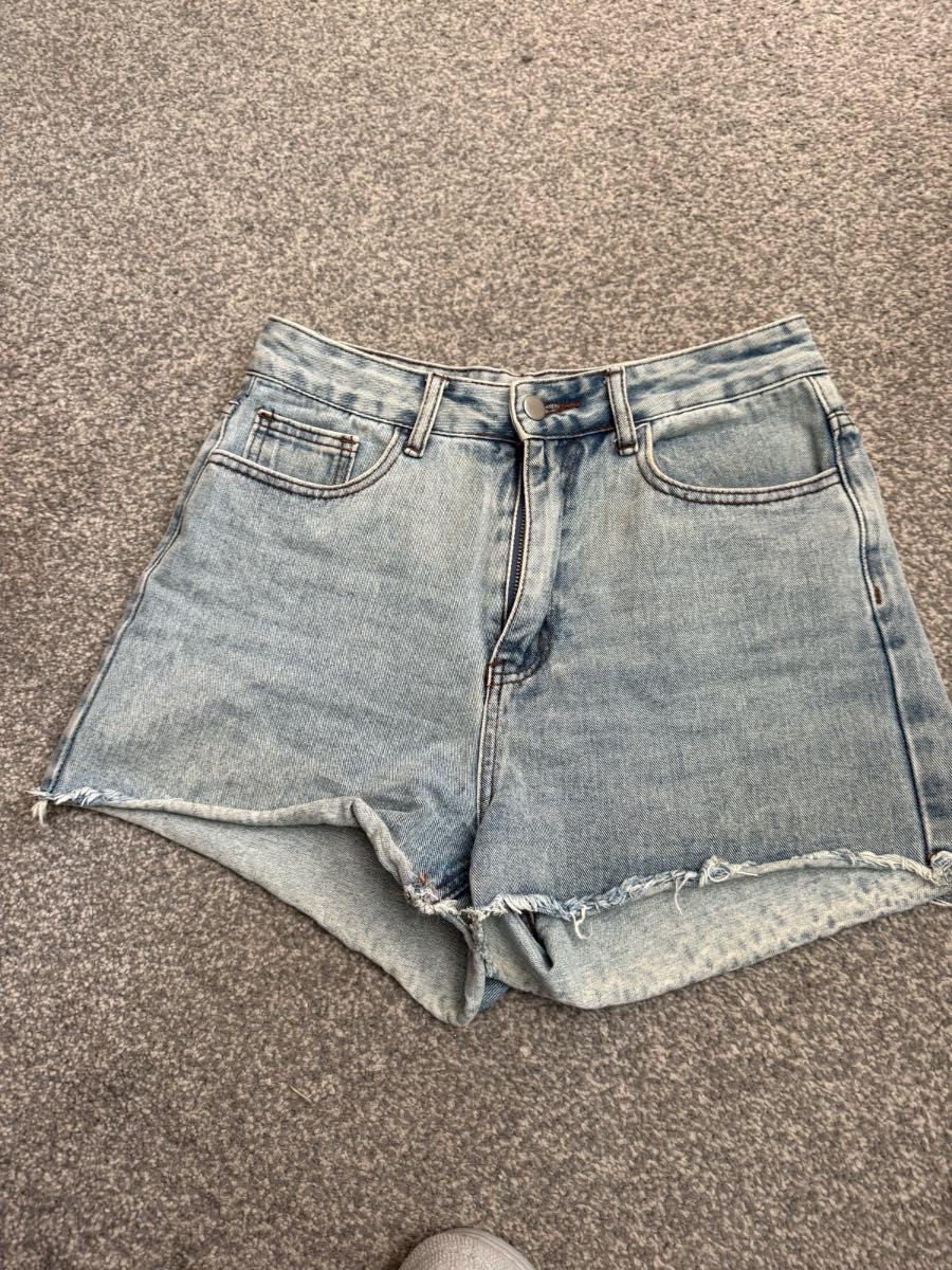 SHEIN size medium blue denim shorts