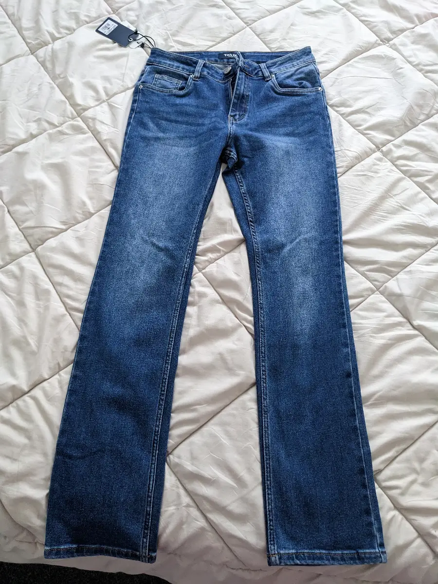 Toxik3 Paris Straight Leg Jeans | UK 12 / EUR 40 | Dark Mid Wash | New With Tags