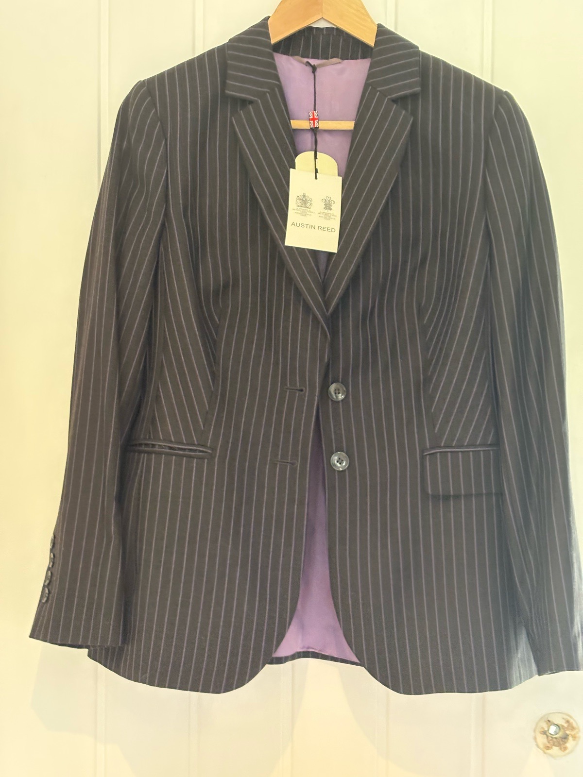 Austin Reed Women’s Wool Pinstripe Blazer Size 12 New With Tags