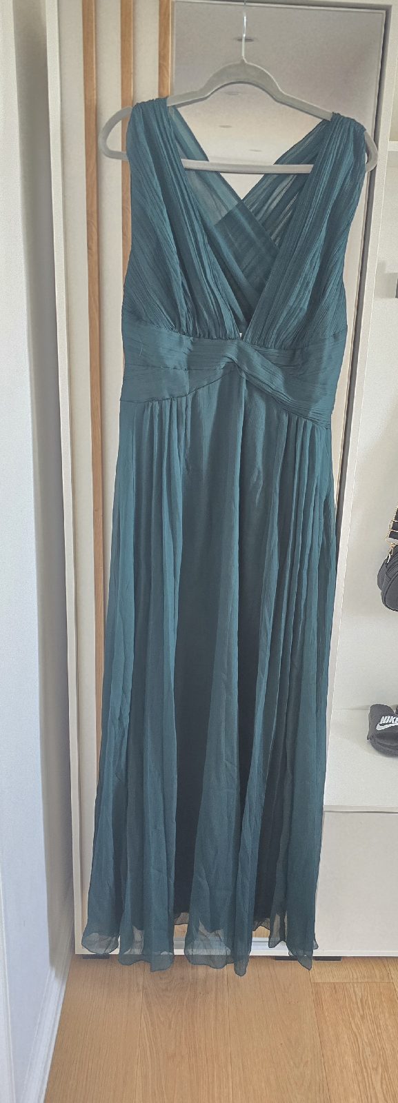 ASOS Teal Green Pleated Maxi Dress – Elegant Occasion Dress