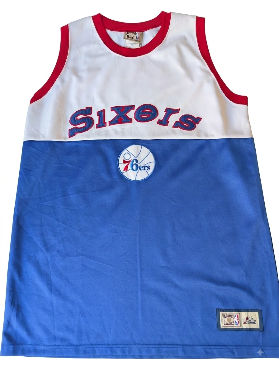 Majestic Hardwood Classics Philadelphia 76ers NBA Basketball Jersey XL