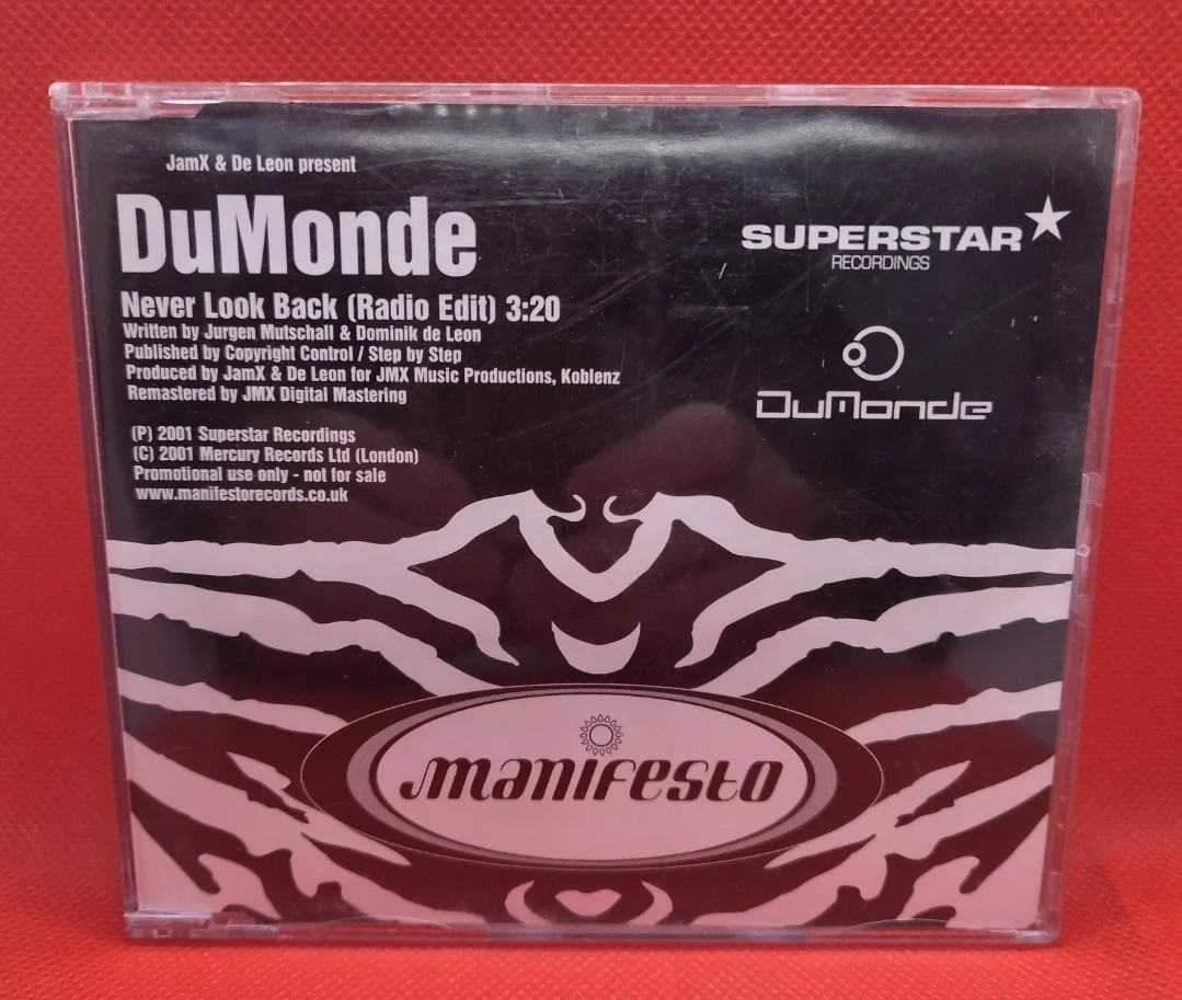 JamX & De Leon Presents DuMonde - Never Look Back Promo CD Single 2001