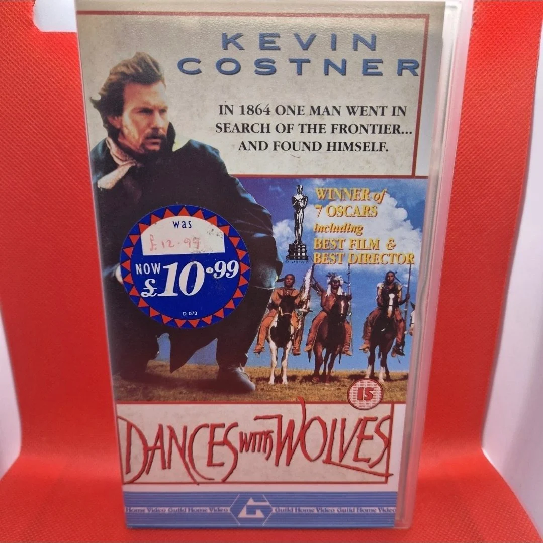 Dances with Wolves VHS 1992 Drama Western Kevin Costner Guild 15