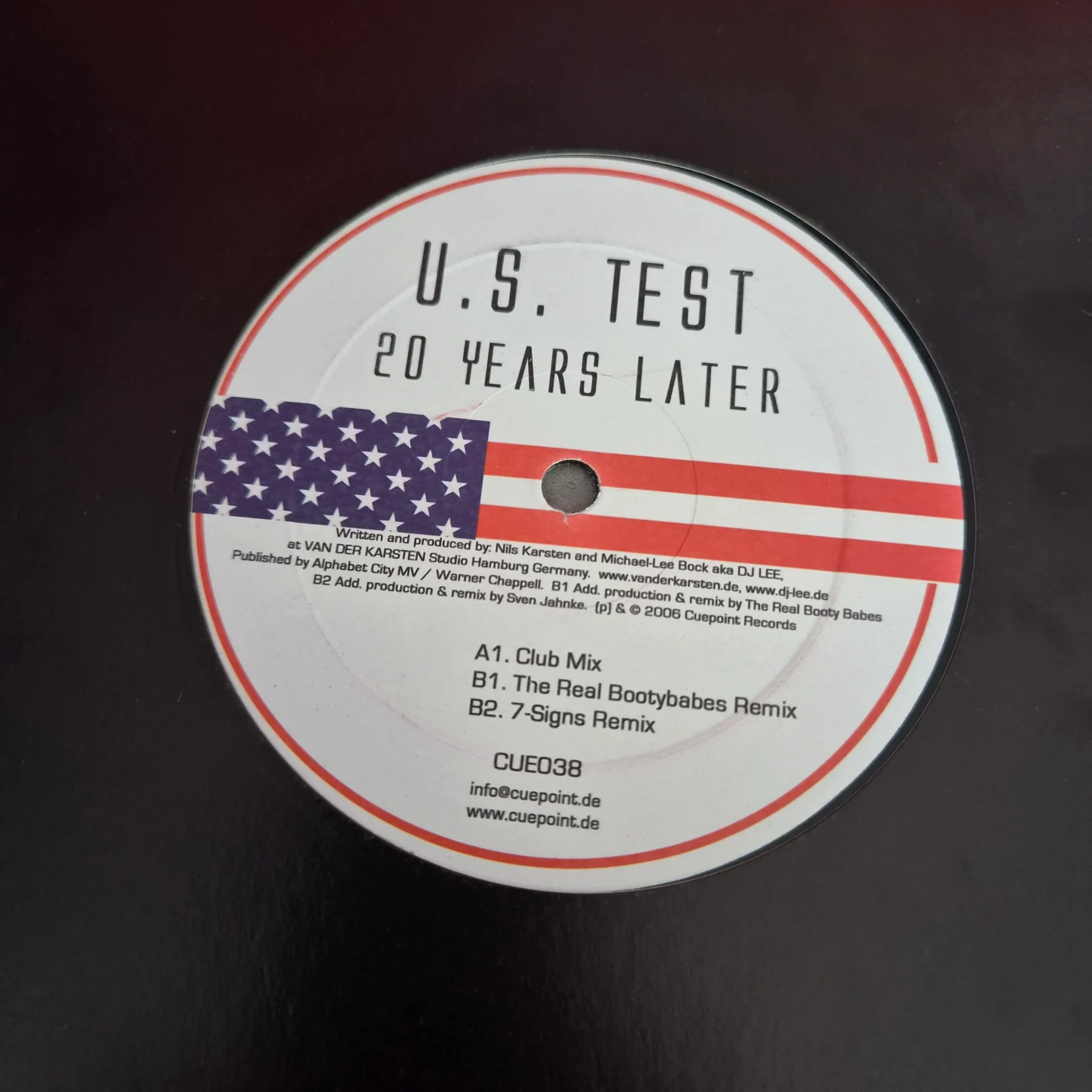 U.S. Test - 20 Years Later 12" Vinyl Record Maxi-Single Cuepoint Records 2006