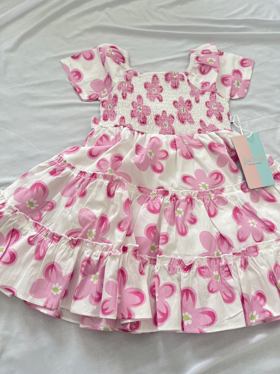 Pink Flower summer Dress