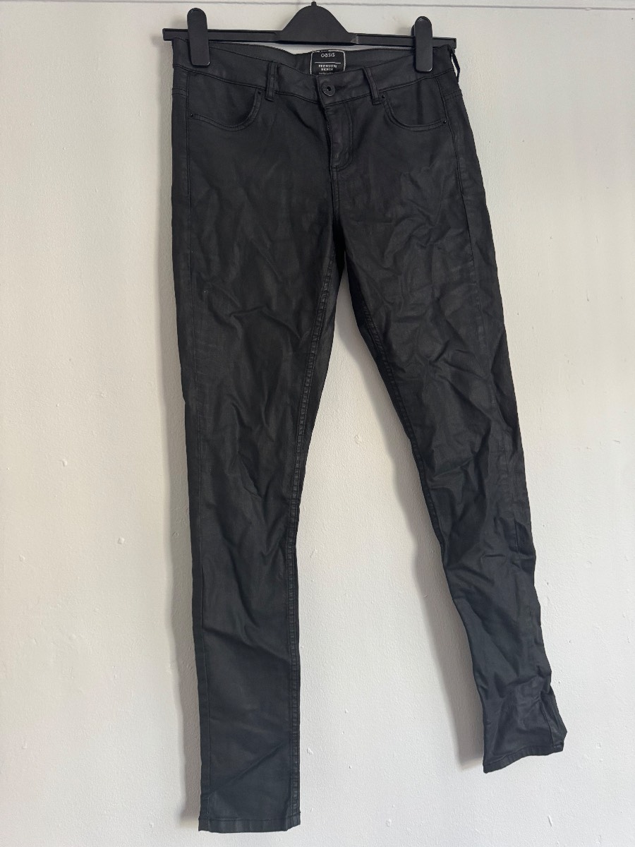 Black Skinny Faux Leather Jeans
