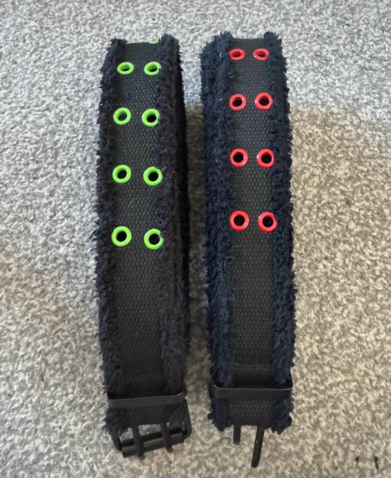 Alternative Red/Green Adjustable Belts