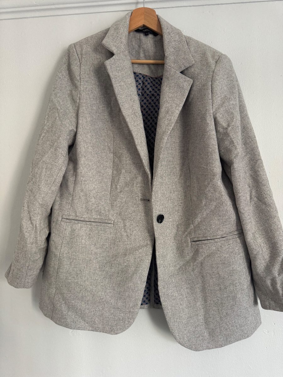 Next Tailoring Women’s Grey Wool-Blend Blazer Jacket