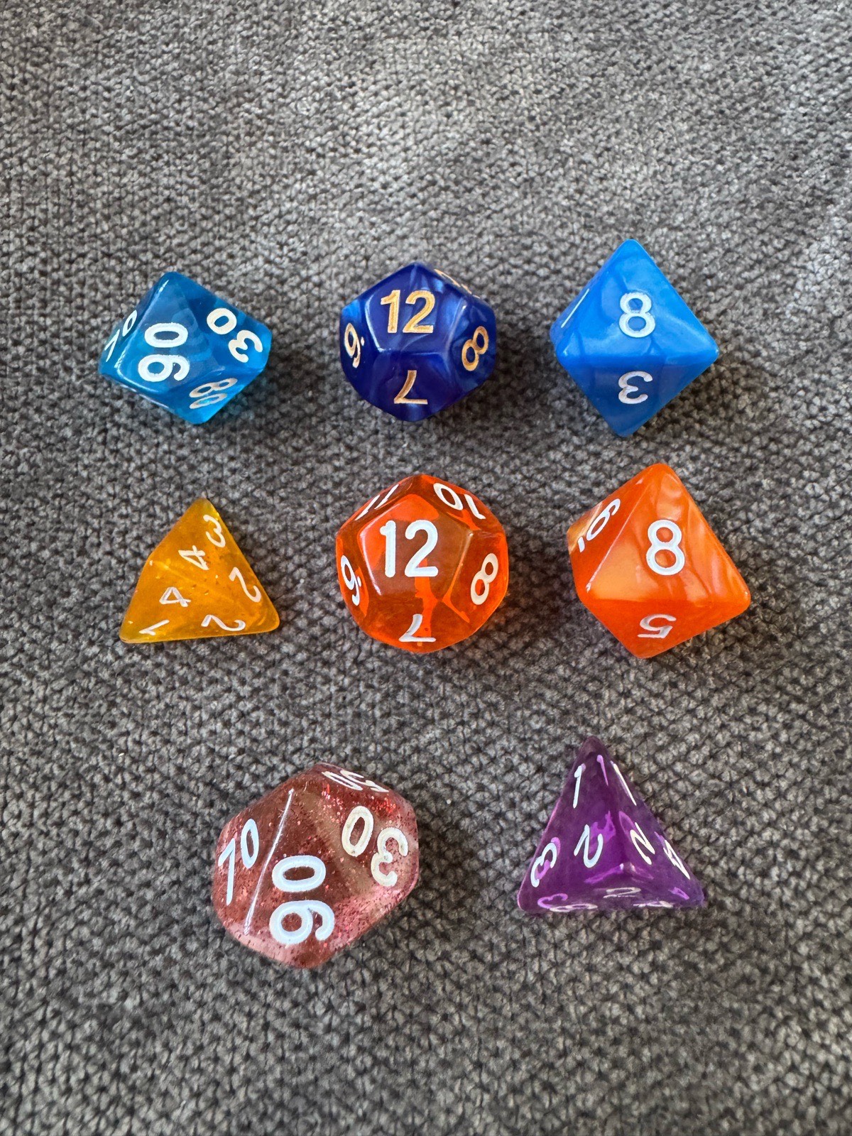 D&D Polyhedral Dice Set of 8