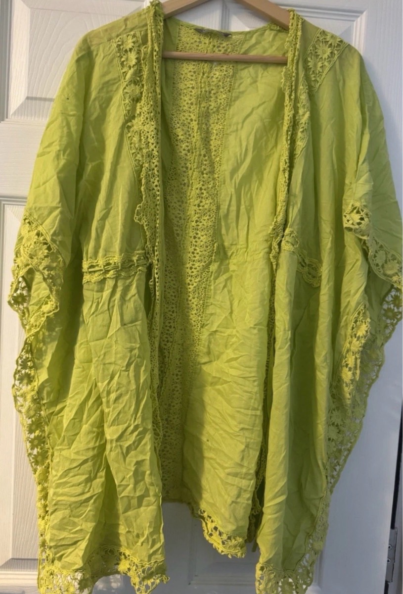 M&S Lime Green Open-front Top