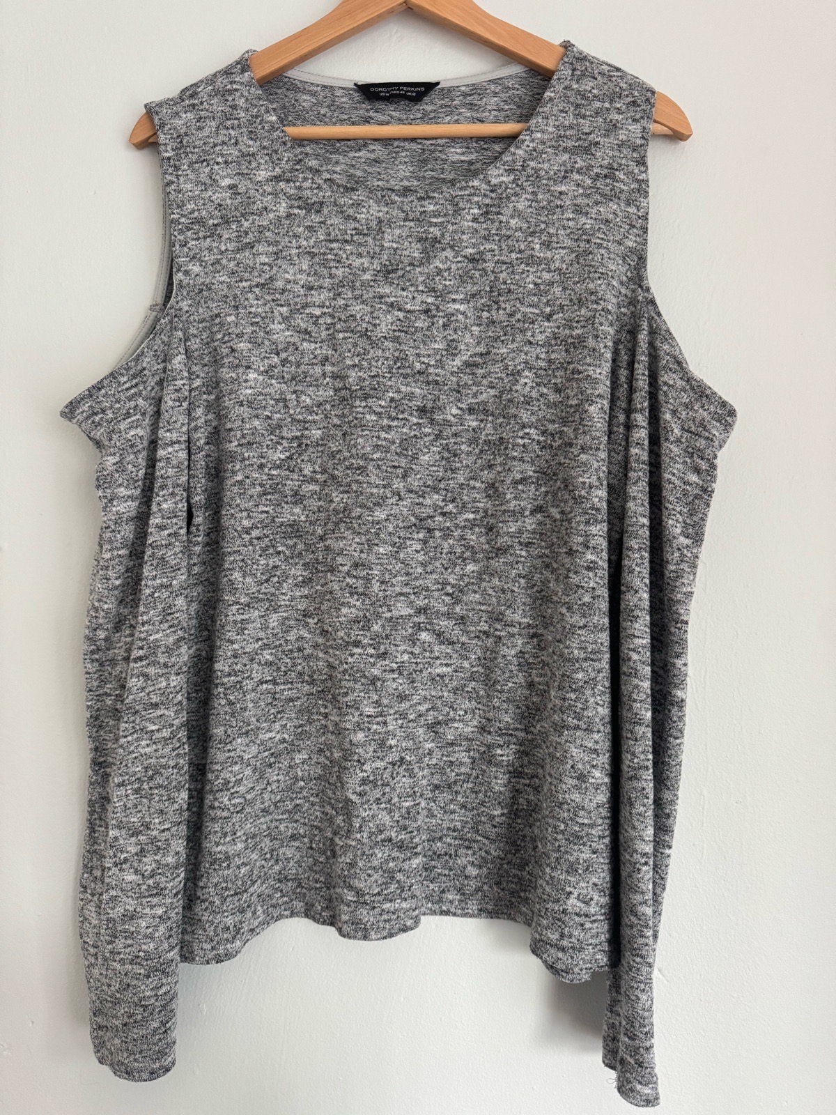 Grey Cold Shoulder Jumper