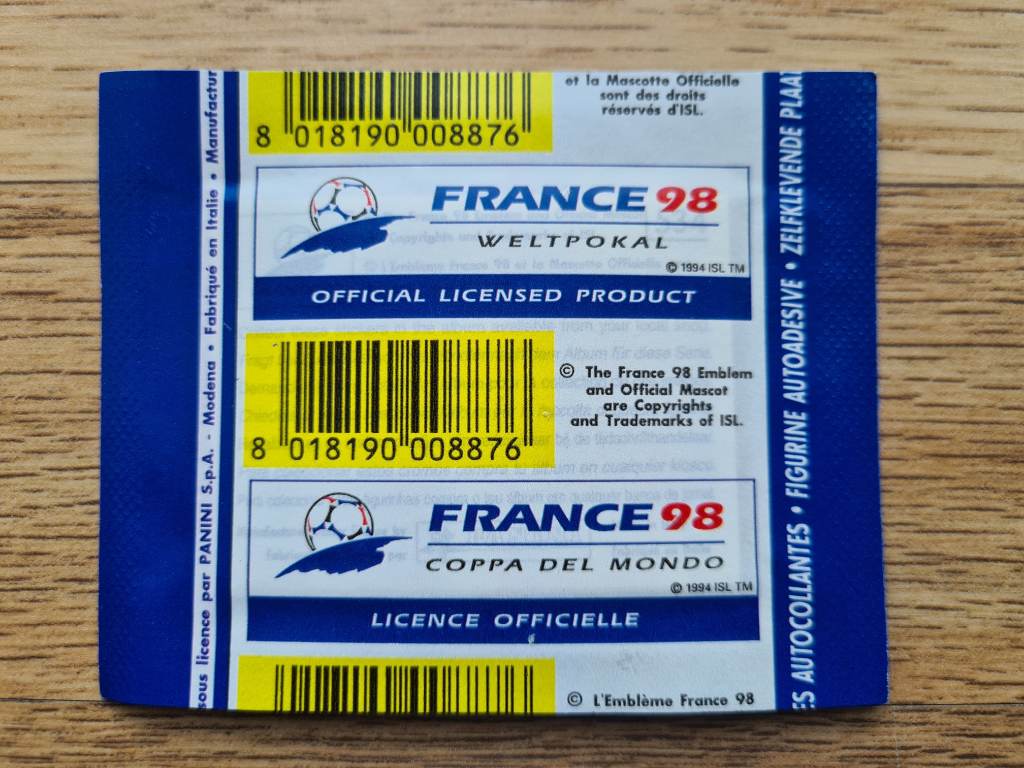 Panini France 98 Sticker Pack